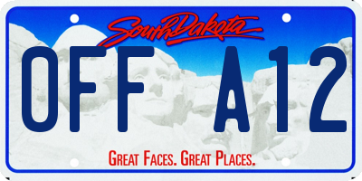 SD license plate 0FFA12