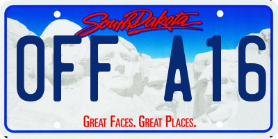 SD license plate 0FFA16