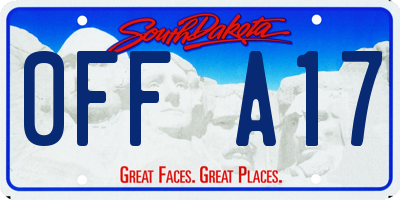 SD license plate 0FFA17