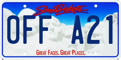 SD license plate 0FFA21