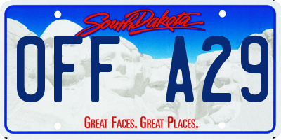 SD license plate 0FFA29