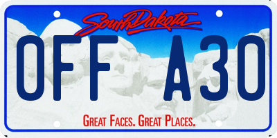 SD license plate 0FFA30