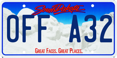 SD license plate 0FFA32