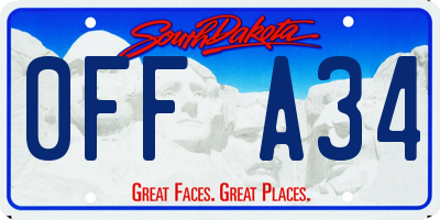 SD license plate 0FFA34