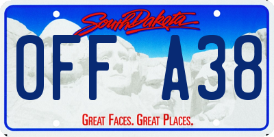 SD license plate 0FFA38