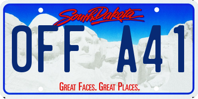 SD license plate 0FFA41