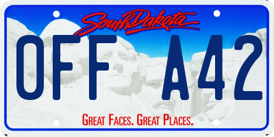 SD license plate 0FFA42