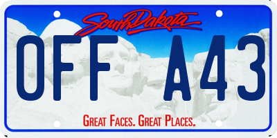 SD license plate 0FFA43