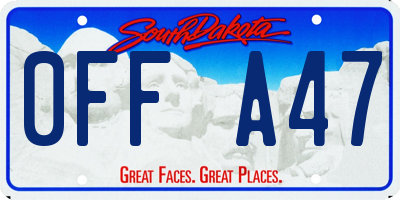 SD license plate 0FFA47