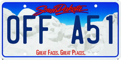 SD license plate 0FFA51