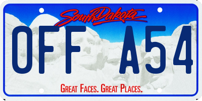 SD license plate 0FFA54