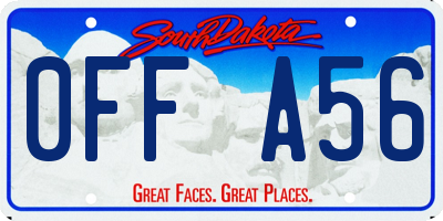 SD license plate 0FFA56