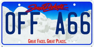 SD license plate 0FFA66