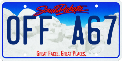 SD license plate 0FFA67