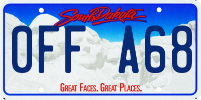 SD license plate 0FFA68