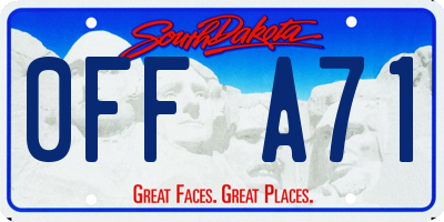 SD license plate 0FFA71