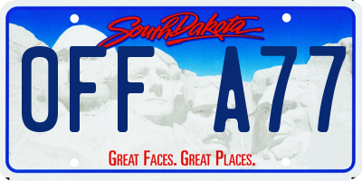SD license plate 0FFA77