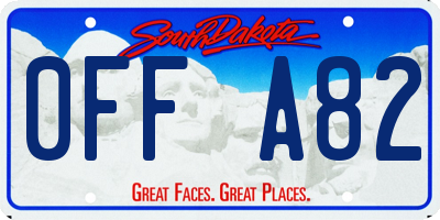 SD license plate 0FFA82
