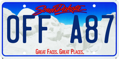 SD license plate 0FFA87