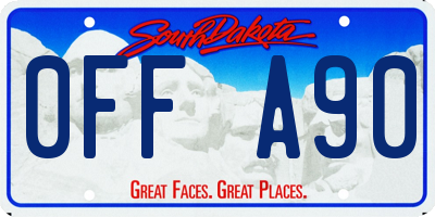 SD license plate 0FFA90