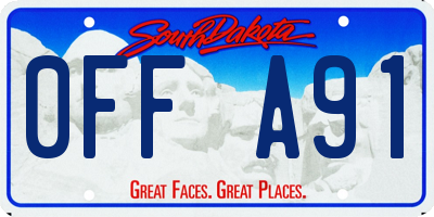 SD license plate 0FFA91