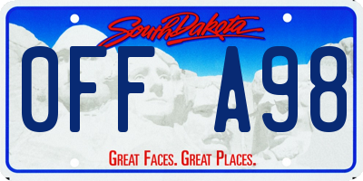 SD license plate 0FFA98