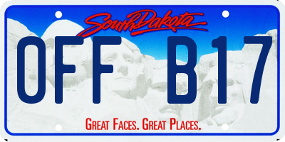 SD license plate 0FFB17
