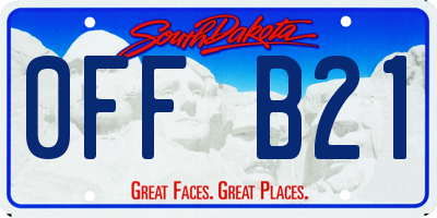 SD license plate 0FFB21