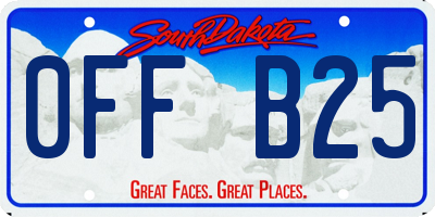 SD license plate 0FFB25