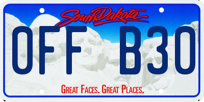 SD license plate 0FFB30