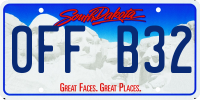SD license plate 0FFB32