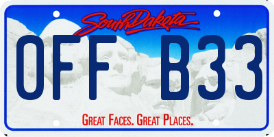 SD license plate 0FFB33