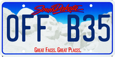 SD license plate 0FFB35