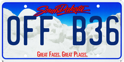 SD license plate 0FFB36