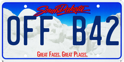 SD license plate 0FFB42
