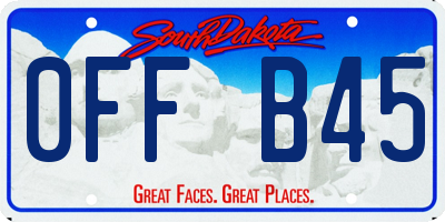 SD license plate 0FFB45