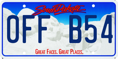 SD license plate 0FFB54