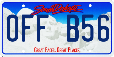 SD license plate 0FFB56