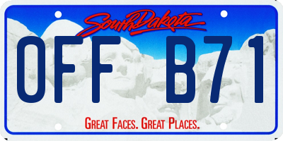 SD license plate 0FFB71