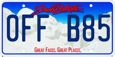 SD license plate 0FFB85