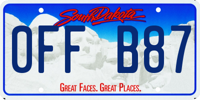 SD license plate 0FFB87