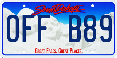 SD license plate 0FFB89