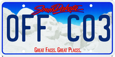 SD license plate 0FFC03