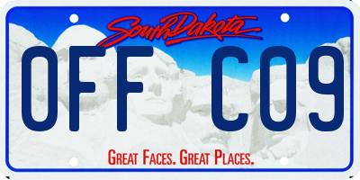 SD license plate 0FFC09