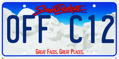 SD license plate 0FFC12