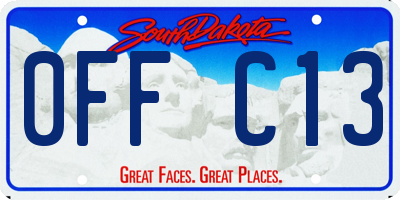 SD license plate 0FFC13