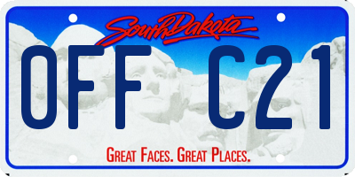 SD license plate 0FFC21