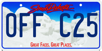 SD license plate 0FFC25