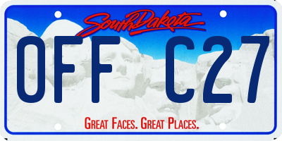 SD license plate 0FFC27