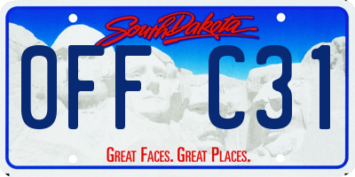 SD license plate 0FFC31